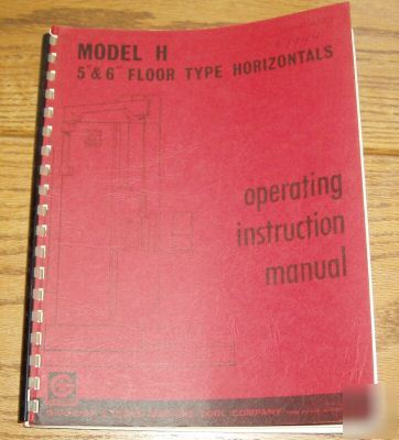 G&l giddings lewis mdl h floor type boring mill manual