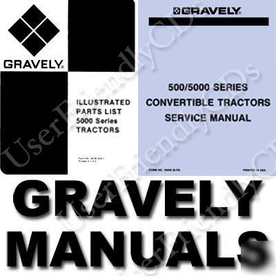 Gravely 5000 tractor - service manual parts -8- manuals