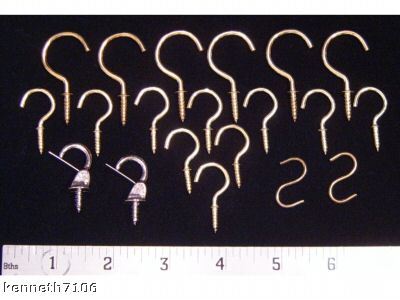 New hooks home assortment pack nickle brass gold 50 pc
