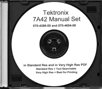Tek 7A42 service manuals 2 volume set - no advertising 