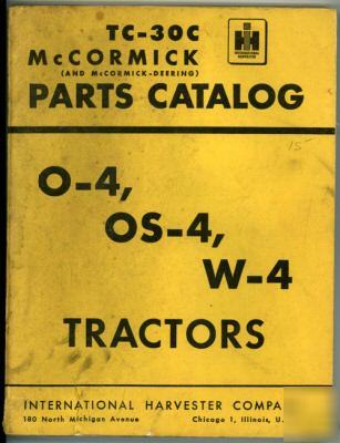Vintage tc-30C international harvester parts catalog
