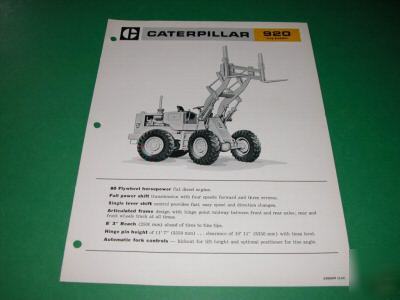 1969 caterpillar 920 log loader catalog