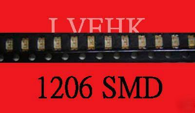 50P 1206 smt smd super bright red led 500MCD