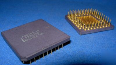 Cpu A80286-10 intel processor vintage gold pga rare 