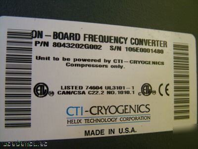 Cti cryogenics on-board frequency converter 8043202G002