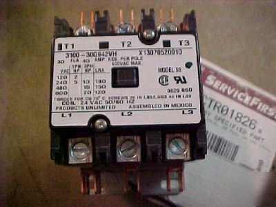 Definite purpose contactor 3 pole 40 amp products unlmt