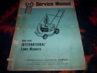 Ih blue ribbon gss-1419 lawn mowers service manual