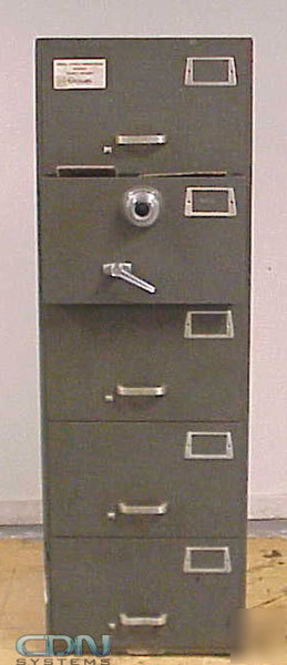 Mosler 5-drawer security combination file cabinet