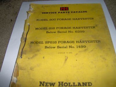 New holland 800, 818, SP818 forage harvester manual