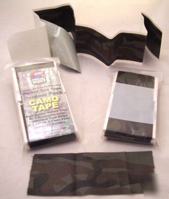 Pocket camo gaffers tape for hunting, camping, fishing