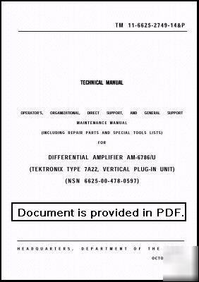 Tek tektronix 7A22 oper & service manual