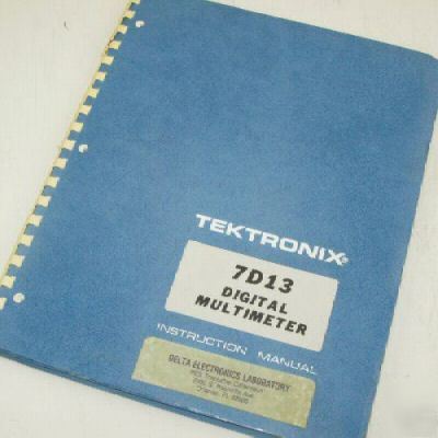 Tektronix 7D13 digital multimeter instruction manual