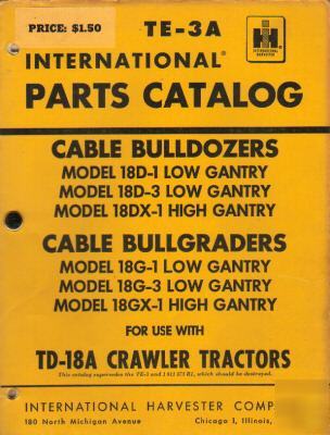 I.h. cable bullgraders,cable bulldozers parts catalog