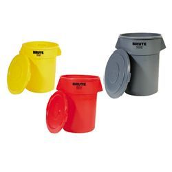 44 gallon size brute round container-rcp 2643 red