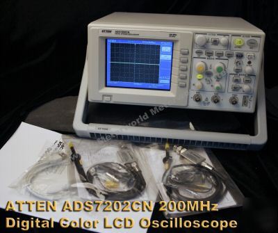 Atten ADS7202C 200MHZ 250MS digital color oscilloscope 