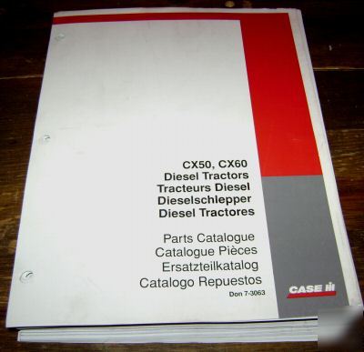 Case ih CX50 & CX60 tractor parts catalog manual book