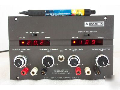 Lambda lqd-421 dual reg. power supply 0-20V, 1.70A