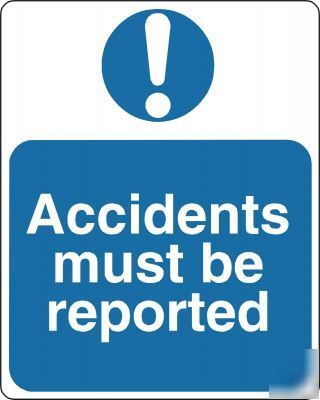 Large metal safety sign accidents 1466