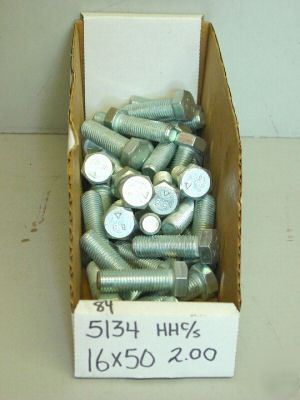 M16 - 2.0 x 50 mm metric bolts grade 8.8, qty (4)