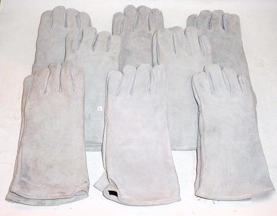 New lot 8 leather welding gloves 8 pr lg l n/r 