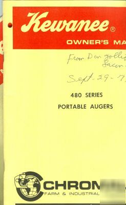 2 owner's manuals~kewanee augers 260~280~480~chromalloy
