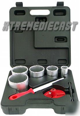 8 pc tungsten carbide grit hole saw plumbing tools