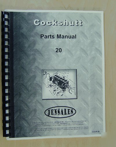 Cockshutt 20 parts manual (co-p-20)