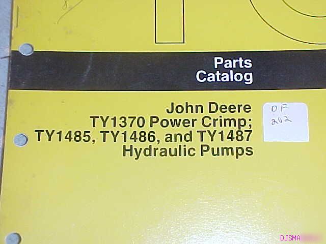 John deere power crimp hydraulic pumps parts catalog