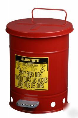 Justrite oily waste can w/ foot operated cover (21 gal)