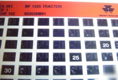 Massey ferguson 1225 tractor parts book microfiche mf
