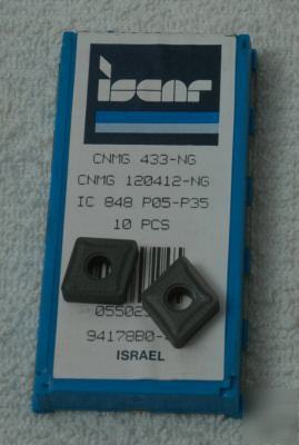 New iscar cnmg 433-ng ic 848 carbide insert 10PC box