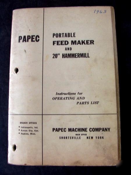 Papec portable feed maker 20