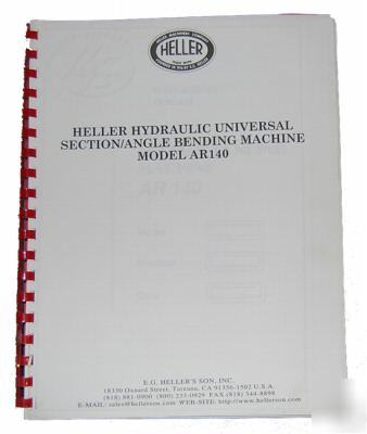 Heller AR140 maintenance & operation manual