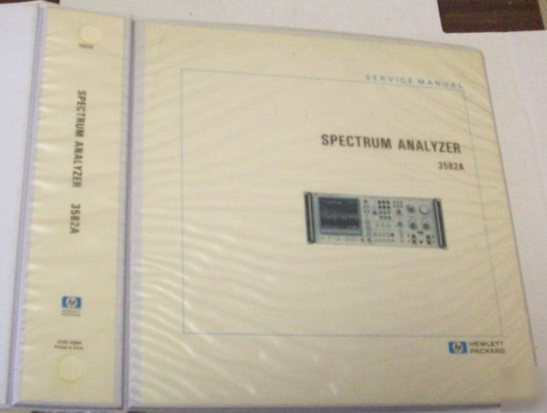Hp 3582A spectrum analyzer service manual - $5 shipping