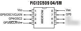 Microchip PIC12C509-04/sm 8 bit cmos microcontroller 