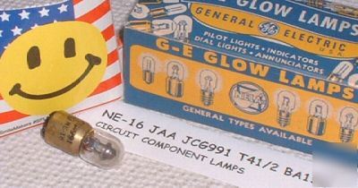 Ne-16 NE16 neon glow 7AA circuit test lamp bulb vintage