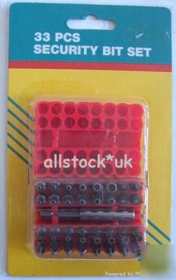 New 33PC security bit set with holder