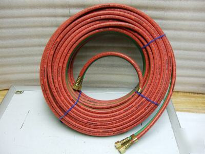 New radnor 3/16 x 100-bb grade r twin line welding hose/ 