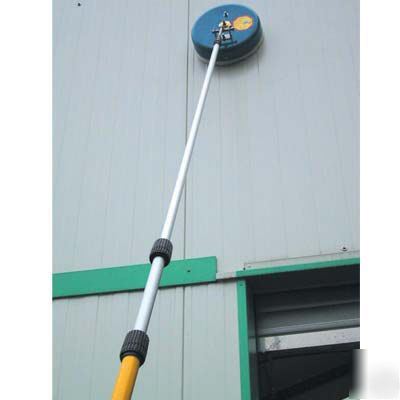 Pressure washer wall surface cleaner & telescoping wand