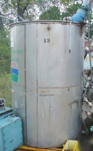 Used 550 gallon vertical stainless steel tank