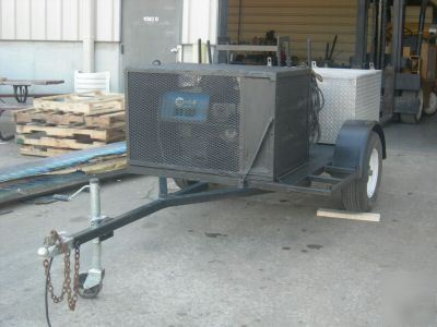 Portable welder generator on trailer