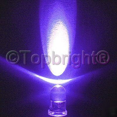 100 pc 5MM 7000MCD ultra violet led leds bulbs lamp f/r