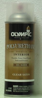6 spray cans/olympic oil based polyurethane semi-gloss