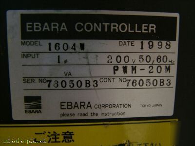 Ebara turbopump controller model 1604W