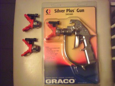 Graco silver plus airless gun 243-283 w/extras