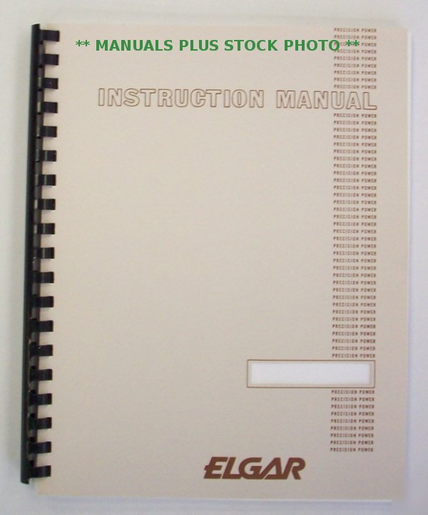 Elgar 1503 op/service manual - $5 shipping 
