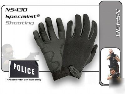 Hatch specialist shooting gloves - police logo size xl 