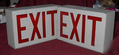 Pair of exit signs for your business