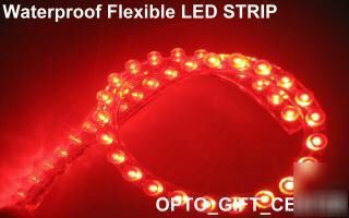 10PC red 48CM pvc neon light strip 48 ledbulb 12V use
