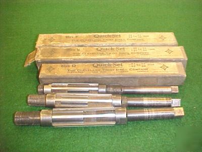 3 cleveland quick set adjustable reamers with boxes 